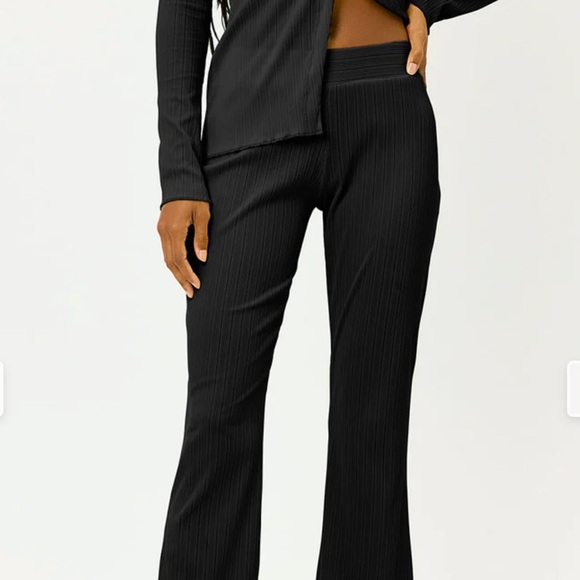 NWT Frankies‎ Bikinis Black Joey Plisse Pant Size Small - Picture 3 of 10